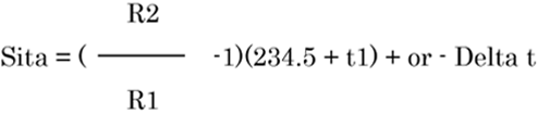 temperature raise calculation method by the resistance method
